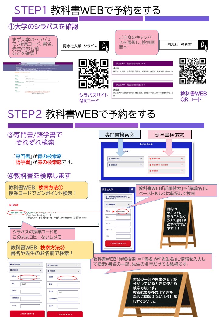 同志社大学生向け教科書購入案内|同志社生活協同組合