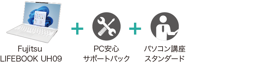 Fujitsu LIFEBOOK UH09 PCフルサポートセット内容