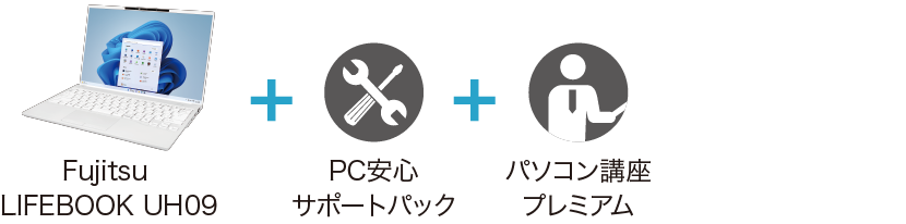 Fujitsu LIFEBOOK UH09 PCフルサポートセット内容