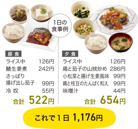 Aスタンダードプラン1200-食事例