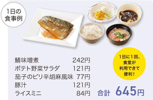 H同志社女子大学ミール650-食事例1