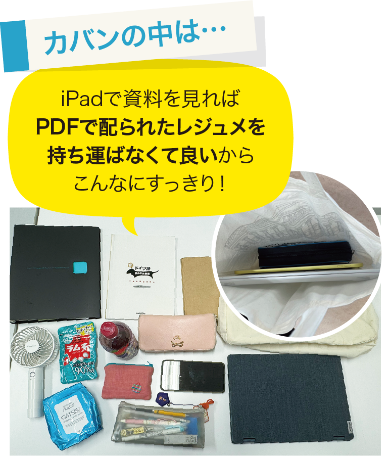 カバンの中は…