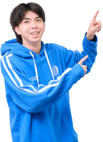 説明会を案内する現役同志社生