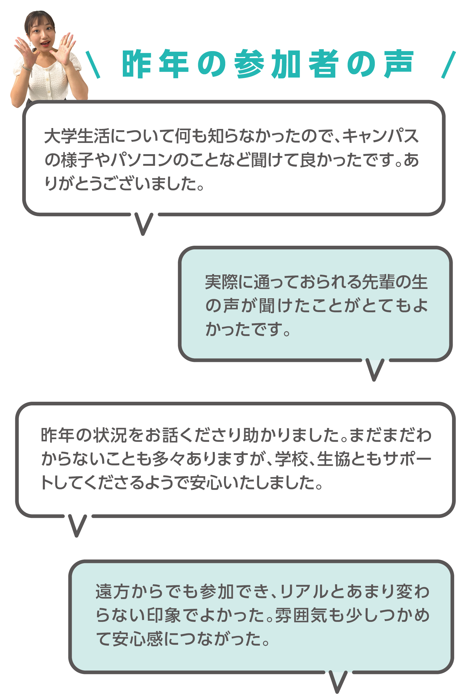 入学準備説明会にご参加ください